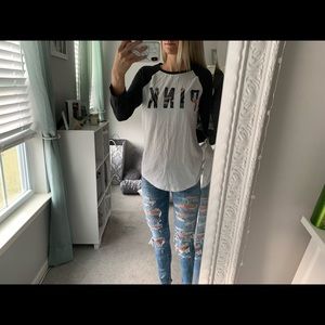 PINK 3 quarter sleeve top